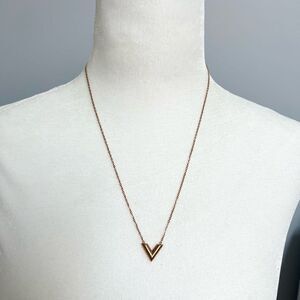 Stainless Steel Wide V Necklace